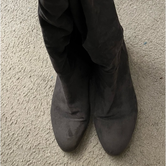 Women’s dark grey vegan suede riding boots in size 11 - Picture 6 of 13
